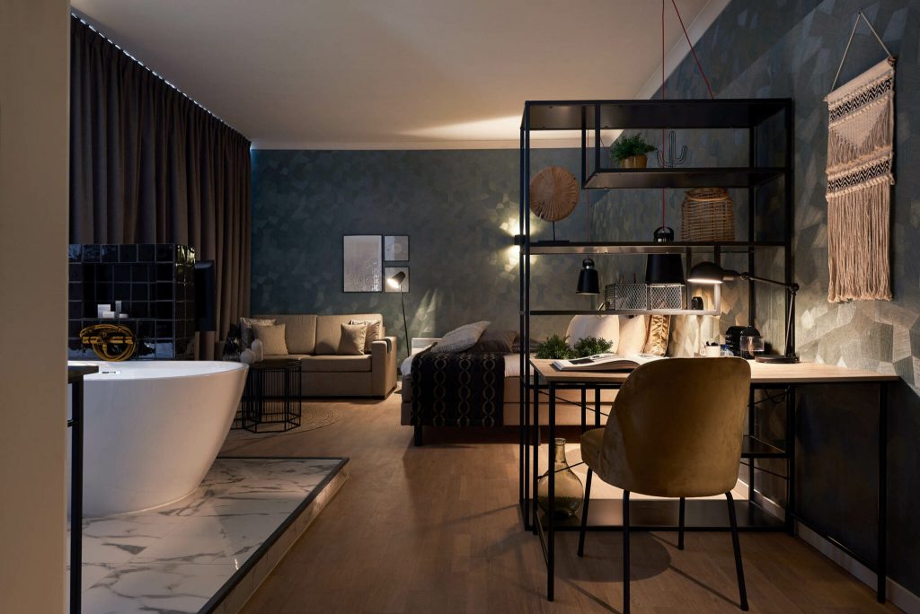 Stijlvol hotelinterieur voorbeeld van Sutherland Design