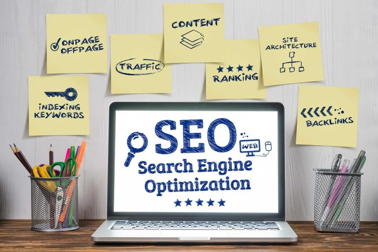 Home Grafische weergave van B2B online marketing en zoekmachine optimalisatie voor leadgeneratie via website
